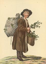 'Lorberbläterkrämer' aus dem Brandschen Kaufruf, 1775. Gemeinfrei