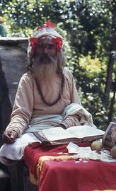 Die Rudraksha-Halskette weist diesen als einen Verehrer Shivas aus Die Rudraksha-Halskette weist diesen als einen Verehrer Shivas aus