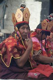 Lama bei einer Sang puja Lama bei einer Sang puja