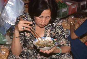 Die vietnamesische Pho, eine gehaltvolle Nudelsuppe Die vietnamesische Pho, eine gehaltvolle Nudelsuppe